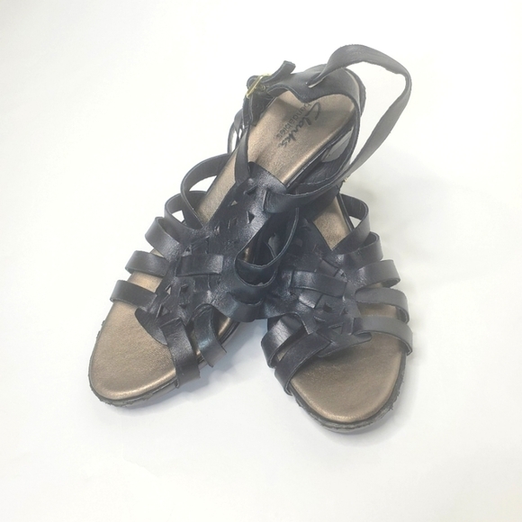 Clarks Women's 8.5 bendables leather sandal - Picture 1 of 8